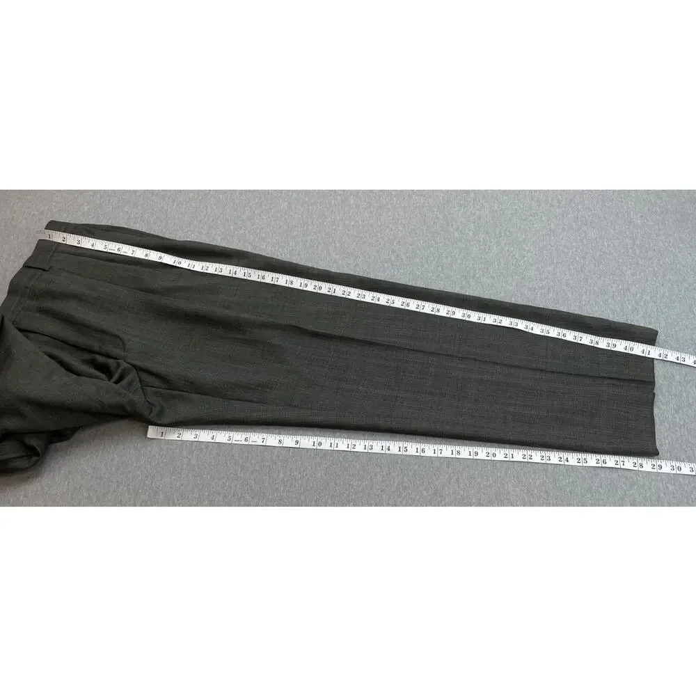 Jos A Bank Suit Mens 43R Glen Plaid Wool Cashmere 2-Button Pants 36x29- 2 Pieces